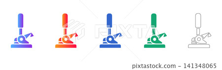 Technical Lever Mechanism Icons for Engineering Technical Lever Mechanism Icons for Engineering 141348065