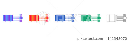 Industrial Drive Shaft Vector Icon Set Industrial Drive Shaft Vector Icon Set 141348070