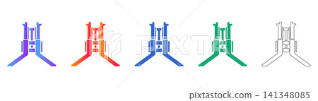 Forklift Attachment Icons Forklift Attachment Icons 141348085