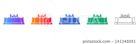 Bulldozer Blade Vector Icon Collection Bulldozer Blade Vector Icon Collection 141348091