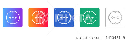 Electrical Socket Wall Outlet Icons Electrical Socket Wall Outlet Icons 141348149