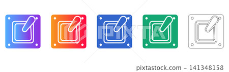Industrial Lever Switch Vector Icons Industrial Lever Switch Vector Icons 141348158