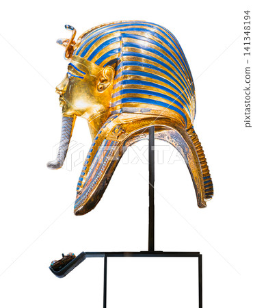 Side View of the Golden Pharaoh Mask at the Grand Egyptian Museum Side View of the Golden Pharaoh Mask at the Grand Egyptian Museum 141348194