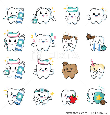 tooth with facial expressions tooth with facial expressions 141348287