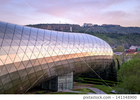 Steel and glass construction of Rike Park complex in Tbilisi, Georgia Steel and glass construction of Rike Park complex in Tbilisi, Georgia 141348900