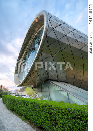 Steel and glass construction of Rike Park complex in Tbilisi, Georgia Steel and glass construction of Rike Park complex in Tbilisi, Georgia 141348906