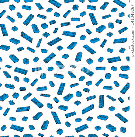 Lego pattern. Vector drawing Lego pattern. Vector drawing 141349267