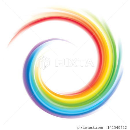 Vector backdrop of spiral rainbow spectrum Vector backdrop of spiral rainbow spectrum 141349312
