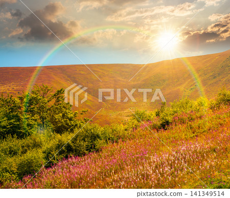 carpathian mountain landscape. travel ukraine in summer. slopes mountain ridge in august at night. wonderful carpathian adventure in full moon light carpathian mountain landscape. travel ukraine in summer. slopes mountain ridge in august at night. wonderful carpathian adventure in full moon light 141349514