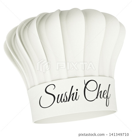 Sushi Chef hat. 3D rendering Sushi Chef hat. 3D rendering 141349710
