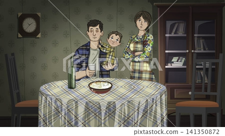 Family Members Display Emotional Turmoil Amid Late Night Dinner With Feelings Of Regret And Longing Family Members Display Emotional Turmoil Amid Late Night Dinner With Feelings Of Regret And Longing 141350872