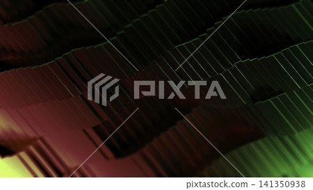 Colorful Red And Green Panels With Saturated Glow And Rhythmic Lines Create Striking Visual Scene Colorful Red And Green Panels With Saturated Glow And Rhythmic Lines Create Striking Visual Scene 141350938