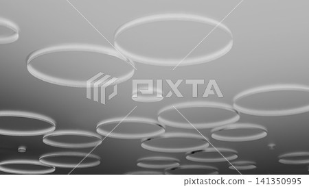 Abstract ceiling with glowing circular light rings Abstract ceiling with glowing circular light rings 141350995
