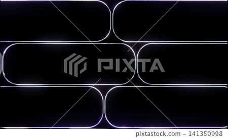 Symmetrical rounded panel grid with shifting neon seams and pulsing rim highlights on deep black background, creating futuristic abstract interface style composition Symmetrical rounded panel grid with shifting neon seams and pulsing rim highlights on deep black background, creating futuristic abstract interface style composition 141350998