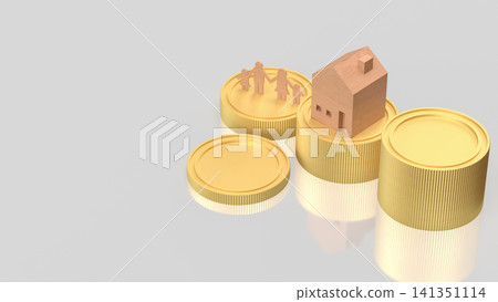 Family Home Investment and Financial Security Growth Concept 3d render. Family Home Investment and Financial Security Growth Concept 3d render. 141351114