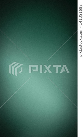 Dark emerald green grainy gradient background with soft light spot and organic texture 141351688