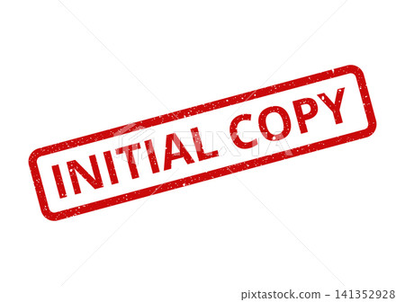 Red grunge rubber stamp mark with the words INITIAL COPY, perfect for document management Red grunge rubber stamp mark with the words INITIAL COPY, perfect for document management 141352928