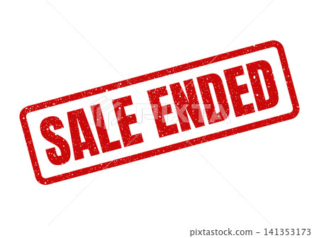 Red grungy rubber stamp effect showing sale ended message for expired promotions and marketing announcements Red grungy rubber stamp effect showing sale ended message for expired promotions and marketing announcements 141353173