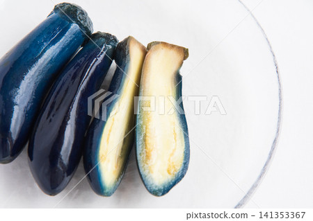 Fresh pickled baby eggplants Fresh pickled baby eggplants 141353367
