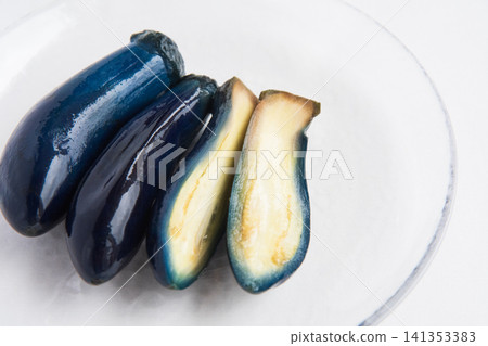 Fresh pickled baby eggplants Fresh pickled baby eggplants 141353383