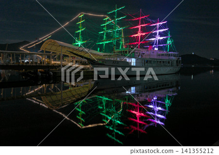 【鳴門海峽漩渦遊輪停靠福倉港（夜景）】兵庫縣南川市福倉 141355212