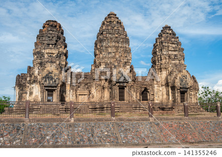 Beautiful view of Phra Prang Sam Yot is Lopburi's best known landmark tt is one of several monuments that date back to the Khmer era. Beautiful view of Phra Prang Sam Yot is Lopburi's best known landmark tt is one of several monuments that date back to the Khmer era. 141355246