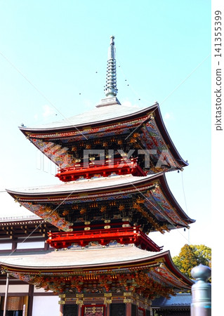 The triple tower of Naritasan Shinshoji Temple The triple tower of Naritasan Shinshoji Temple 141355399