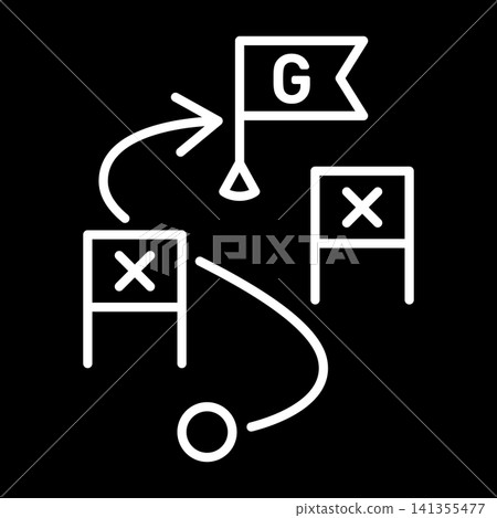 向量圖示代表商業策略,例如實現目標的路線圖和公司策略。 向量圖示代表商業策略,例如實現目標的路線圖和公司策略。 141355477