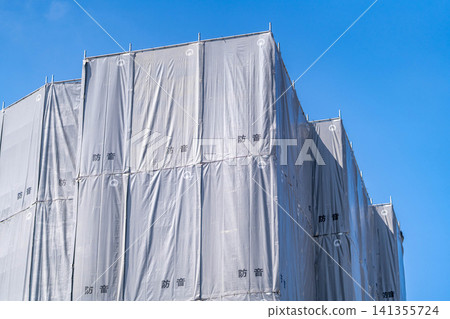 Soundproofing sheets for construction sites and demolition work. Soundproofing sheets for construction sites and demolition work. 141355724