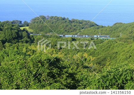 The "Saphir Odoriko" train running on the Izu Kyuko Line The "Saphir Odoriko" train running on the Izu Kyuko Line 141356150