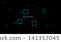 Futuristic AI Technology HUD Interface Vector Illustration video Overlay template 008 141357045
