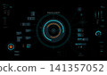 Futuristic AI Technology HUD Interface Vector Illustration video Overlay template 016 141357052