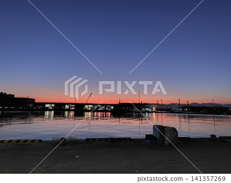 Sunrise over Himi Fishing Port Sunrise over Himi Fishing Port 141357269