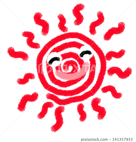 手繪太陽插圖（透明背景/PNG/JPEG） 141357933