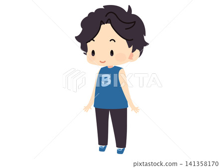 小男孩全身像 141358170