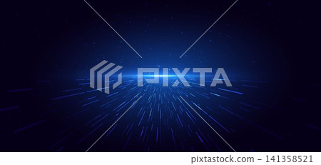 Stunning abstract background featuring a brilliant blue light burst radiating through. 141358521