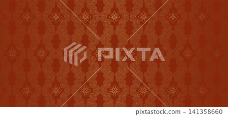 An exquisite red design with a gold Chinese floral pattern An exquisite red design with a gold Chinese floral pattern 141358660
