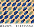 Modern and cute fish pattern wallpaper 141359008