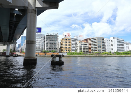 Urban landscape: Sumida River, around Ryogoku. Urban landscape: Sumida River, around Ryogoku. 141359444