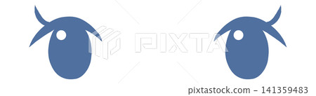 Illustration of a single eyelid 141359483