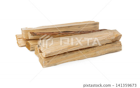 Firewood pile isolated, cut logs stack Firewood pile isolated, cut logs stack 141359673
