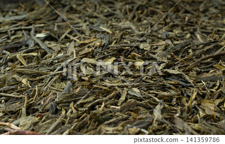 Green tea leaves macro textured background Green tea leaves macro textured background 141359786