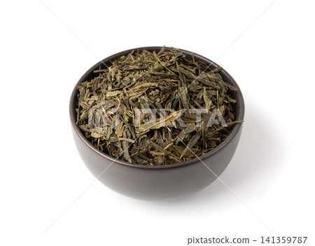 Green tea leaves macro texture Green tea leaves macro texture 141359787