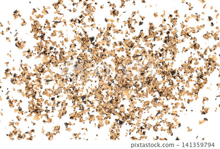Chopped Truffle Chopped Parts, Tuber Melanosporum Mushroom Pieces, Black Truffle Cuts Chopped Truffle Chopped Parts, Tuber Melanosporum Mushroom Pieces, Black Truffle Cuts 141359794