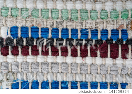Rags Carpet Texture Background, Woven Rug Pattern 141359834