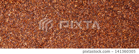 Rooibos tea leaves pattern closeup Rooibos tea leaves pattern closeup 141360305