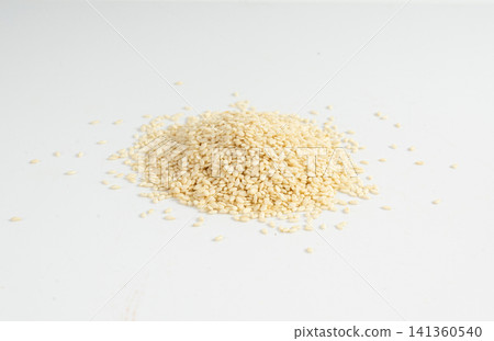 Sesame seeds, white small benne grains, Sesamum indicum fruits Sesame seeds, white small benne grains, Sesamum indicum fruits 141360540