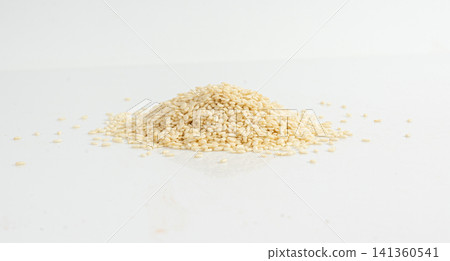 Sesame seeds, white small benne grains, Sesamum indicum fruits Sesame seeds, white small benne grains, Sesamum indicum fruits 141360541