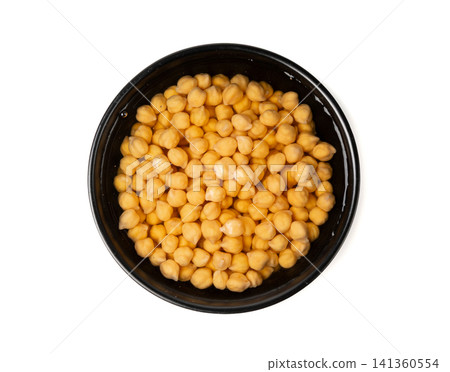 Soaked chickpeas, chick pea in water, swollen wet Cicer arietinum fruits, garbanzo beans cooking Soaked chickpeas, chick pea in water, swollen wet Cicer arietinum fruits, garbanzo beans cooking 141360554
