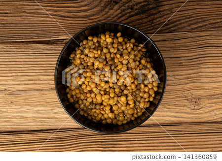 Cooked lentil, boiled green lentils Cooked lentil, boiled green lentils 141360859